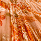 Spaghetti Straps Orange A-Line Dresses Prom Dresses