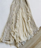 Spaghetti Straps Sequin Long Prom Dress With Slit