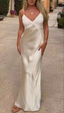 Champion Spaghetti Straps Sheath Long Prom Dresses