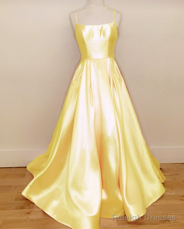 Spahetti Straps Ball Gowns Prom Dress With Pockets