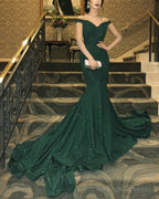 Sparkle Mermaid Off The Shoulder Prom Dresses