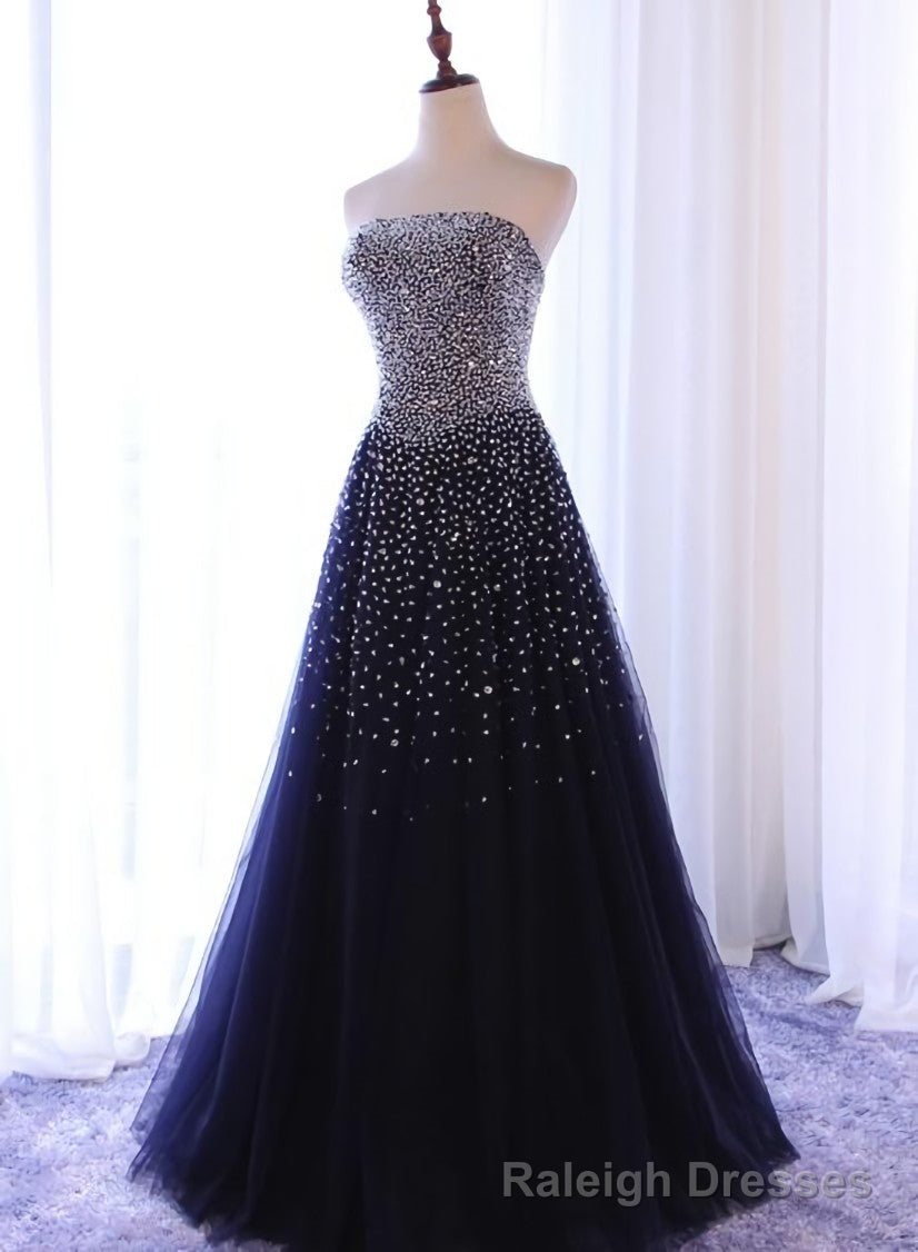 Sparkle Sequins A-line Party Dress , Handmade Formal Gowns Secondary image