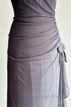 Sparkling Gradient Dark Gray Halter Neck Ruffle Sheath Prom Dress Birthday Dress