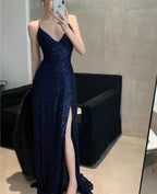 Gorgeous Shiny Sequin Sexy Backless Evening Prom Dress Party Long Tight Dress