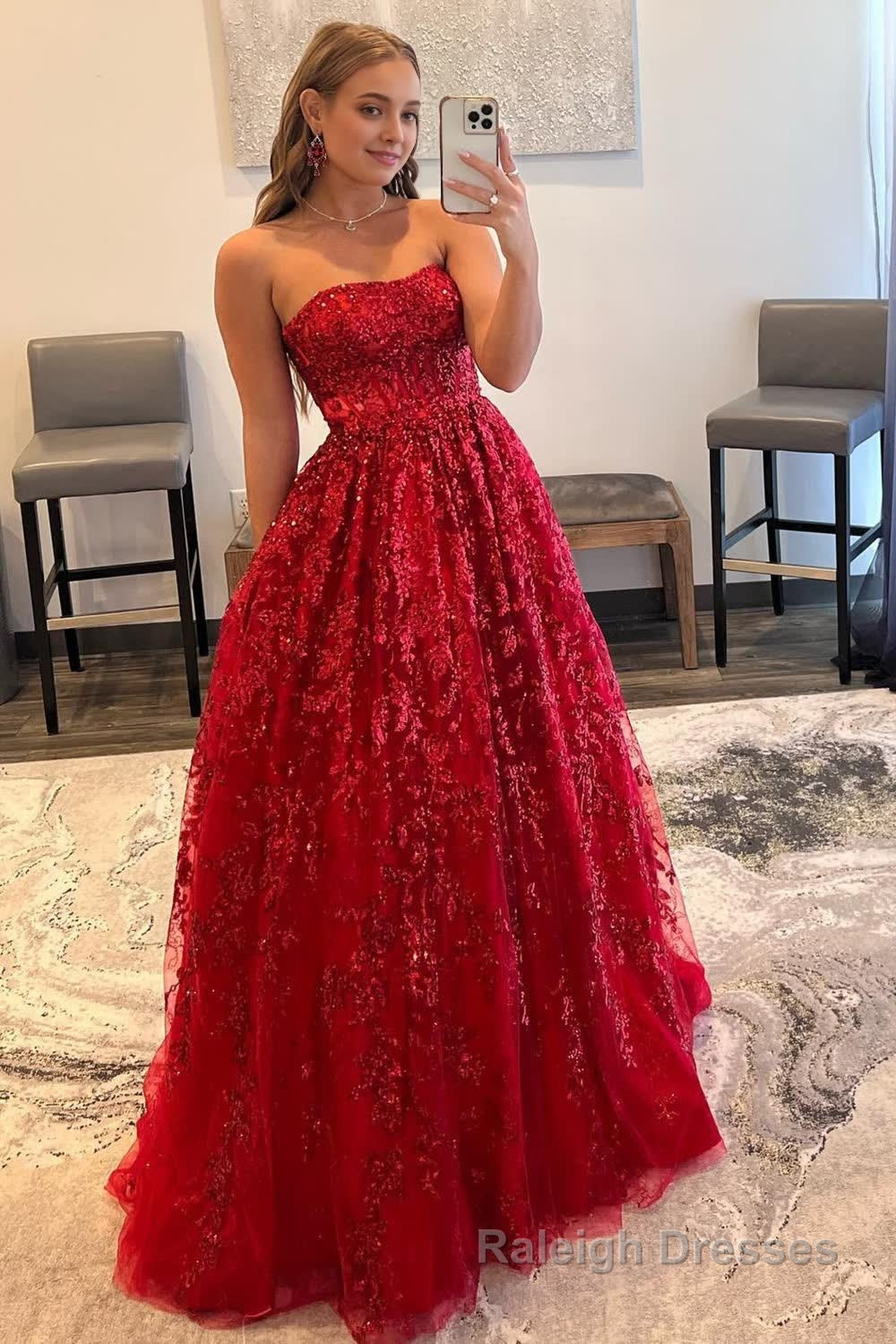 Sparkly Royal Blue Long Prom Dress with Pockets Prom Dresses Gown