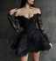Sparkly Sheer Fully Sequined Lace Applique Homecoming Dress