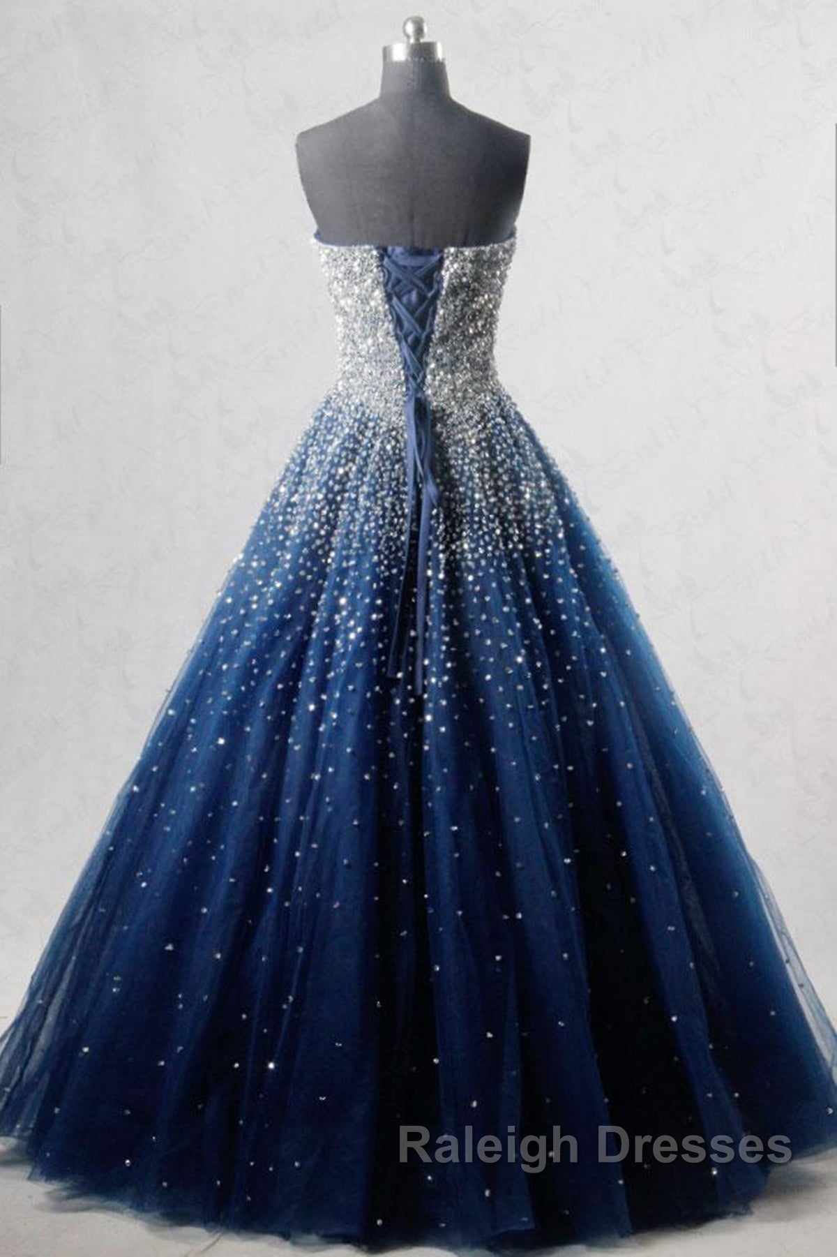 Sparkly Strapless Blue Prom Dress Strapless Blue Long Prom Dress Secondary image