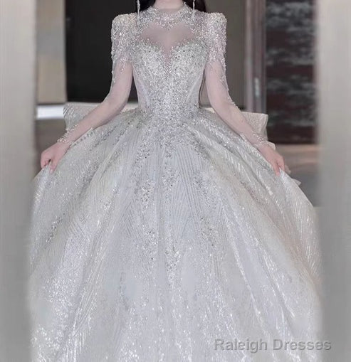 Strap Waist Pearl Sweetheart Collar Tulle Wedding Dresses With Lace Elegant Beautiful