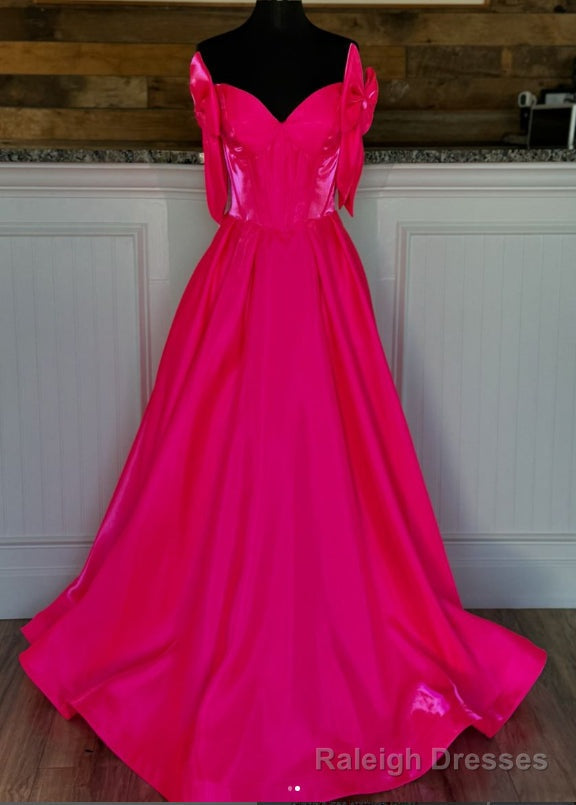 Strapless A-line Long Prom Dress with Bow Main image
