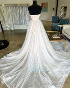 Strapless A-Line Tulle Wedding Dress