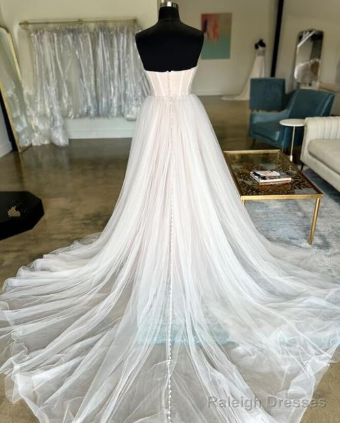 Strapless A-Line Tulle Wedding Dresses Secondary image