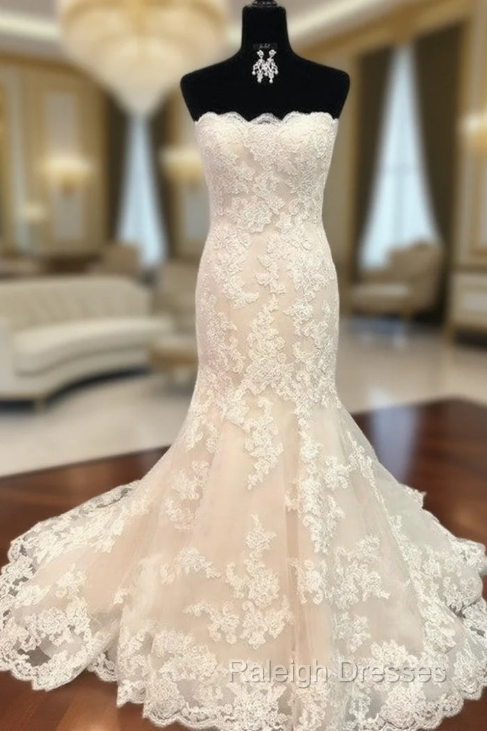 Strapless Bodice Corset Mermaid Lace Wedding Dresses For Bride Main image