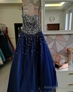 Strapless Bodice Corset Tulle Ball Gowns Prom Dresses Sequin Beaded