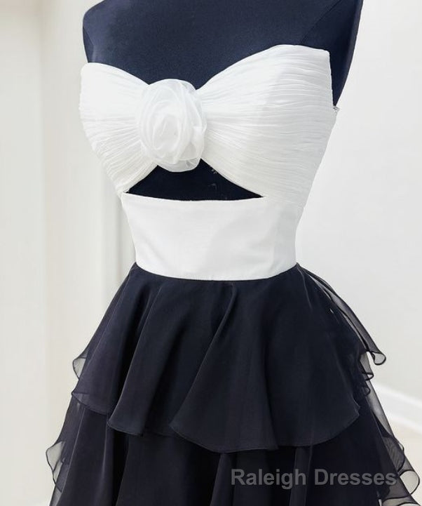 Strapless Chiffon Ruffle Long Prom Dress with Keyhole in Bodice Secondary image