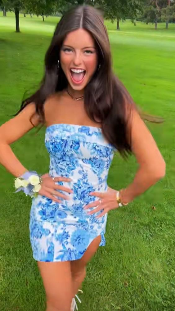 Strapless Homecoming Dresses Bodycon Prom Dresses
