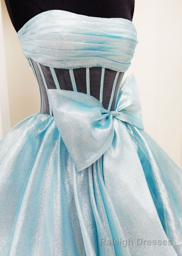 Strapless Long Prom Dress with Bow and Ruffle Skirt Secondary image