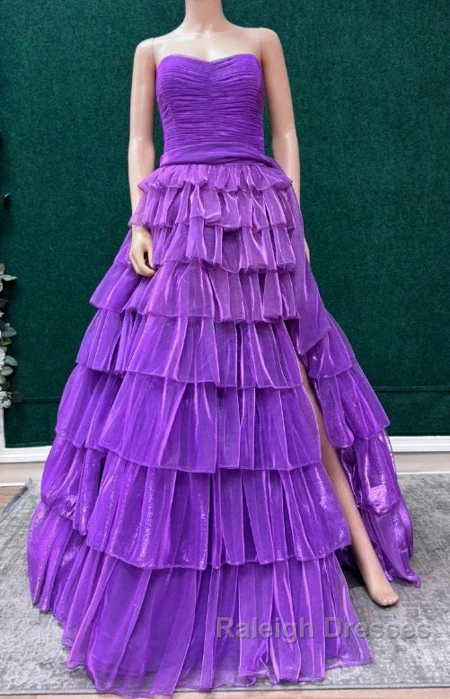 Strapless Long Prom Dress With Ruffle Skirt Secondary image