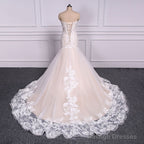 Strapless Mermaid Lace Wedding Dresses Trumpet Bride Dress
