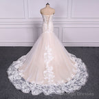 Strapless Mermaid Lace Wedding Dress Trumpet Bride Dresses