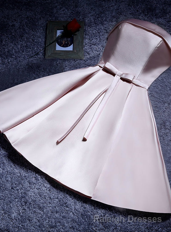 Strapless Pink Homecoming Dress