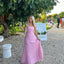 Strapless Pink Prom Dresses Long Prom Gowns