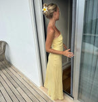 Strapless Prom Dresses Yellow Prom Dresses