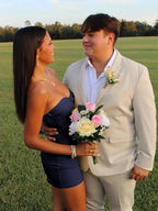 Strapless Sheath Short Homecoming Dresses With Keyhole