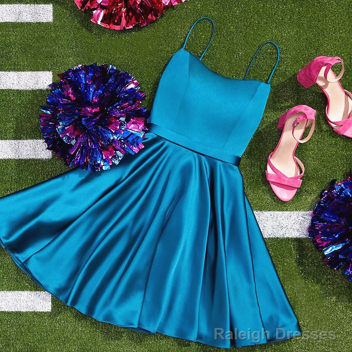 Strapless Short Blue Prom Dresses, Short Strapless Blue Formal Homecoming Graduation Dresses Secondary image