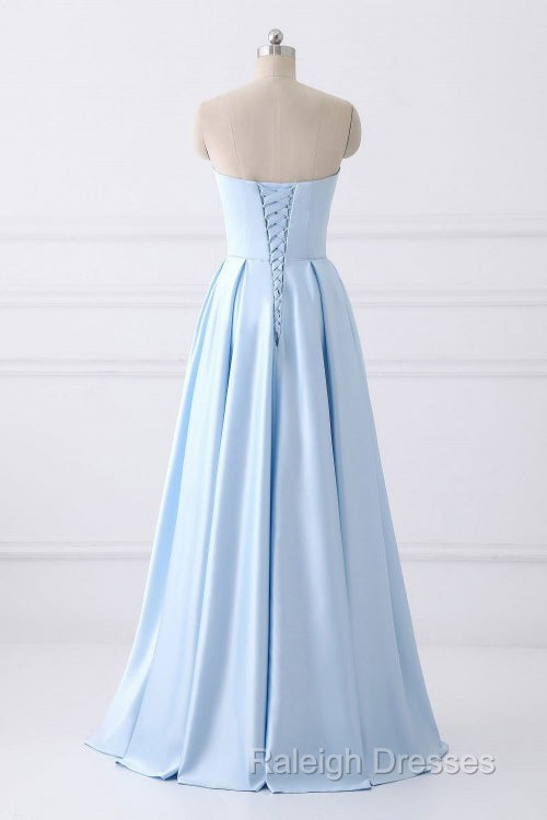 Strapless Stain Prom Dresses With Pockets Secondary image