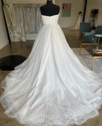 Strapless Sweetheart A-Line Tulle Wedding Dress
