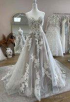 Strapless Tulle/Lace Beach Wedding Dress