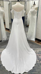 Straps A-Line Beach Wedding Dresses