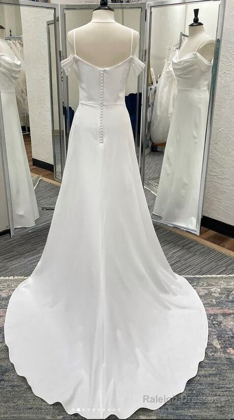 Straps A-Line Beach Wedding Dresses