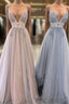 Straps A-Line Beading Rose Wood Prom Dress with Crystal