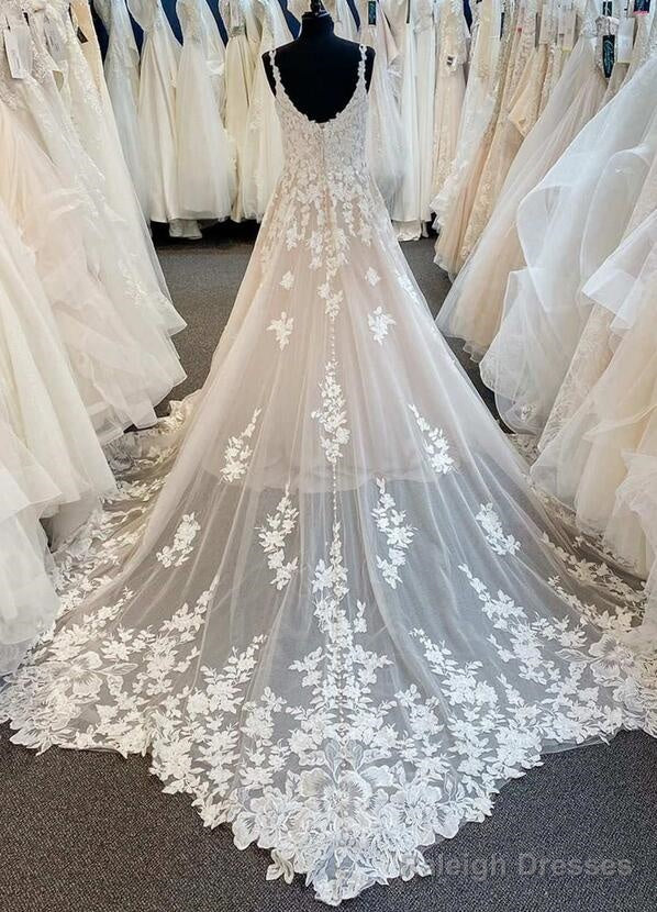 Straps A-Line Tulle/Lace Wedding Dress