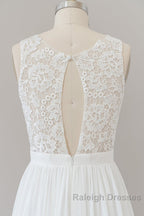 Straps Lace A Line Boho Wedding Dresses