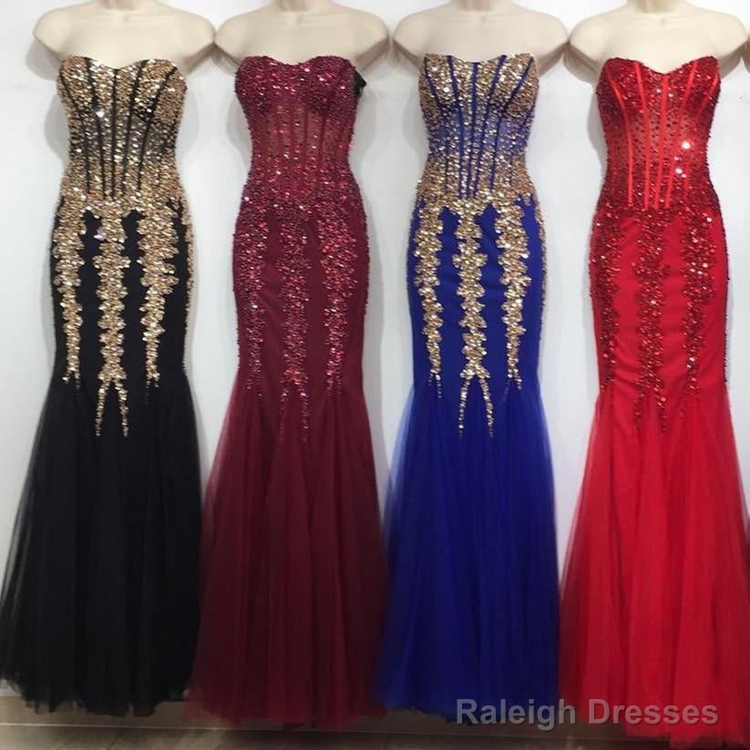 Stunning Beading Sweetheart Bodice Corset Mermaid Evening Dresses Pageant Gowns