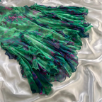 Stunning Green Double-Layered Flying Sleeves And Swaying Neck Chiffon Formal Prom Dress