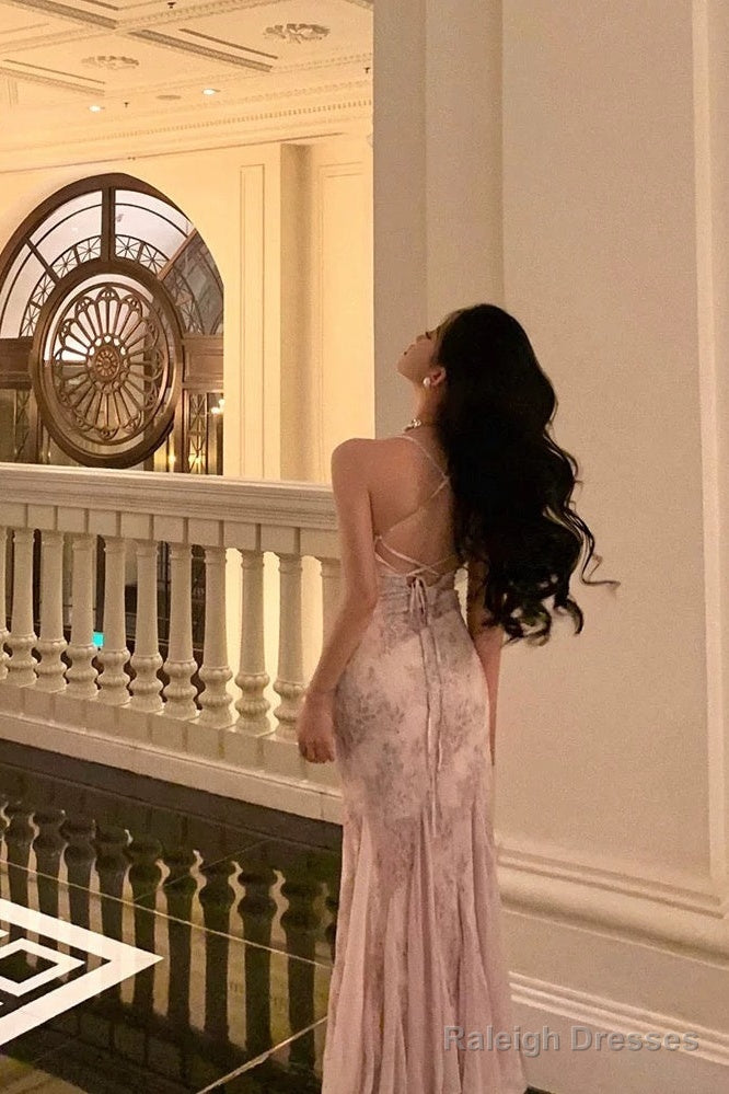 Stunning Mermaid Spaghetti Straps Lace Date Night Dresses Prom Dress Birthday Outfit Secondary image