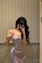 Stunning Mermaid Spaghetti Straps Lilac Date Night Dresses Prom Dress Birthday Outfit