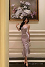 Stunning Mermaid Spaghetti Straps Lilac Date Night Dresses Prom Dress Birthday Outfit