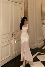 Stunning Mermaid Straps Sleeveless Ivory Date Night Dresses Prom Dress Birthday Prom Outfit