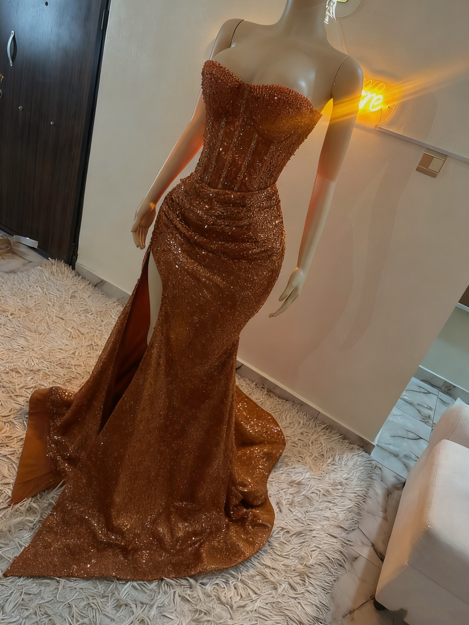 Stunning Mermaid Sweetheart Red Slit Sequin Prom Dress Inspiration Prom Dresses Princess Graduation Dresses
