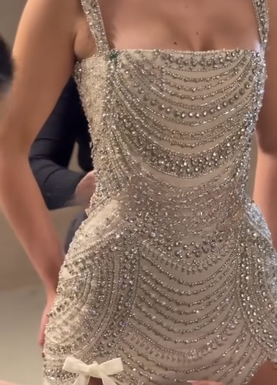 Stunning Spaghetti Straps Bodycon Birthday Dress Beaded Short Prom Dress Fashion Homecoming Dress