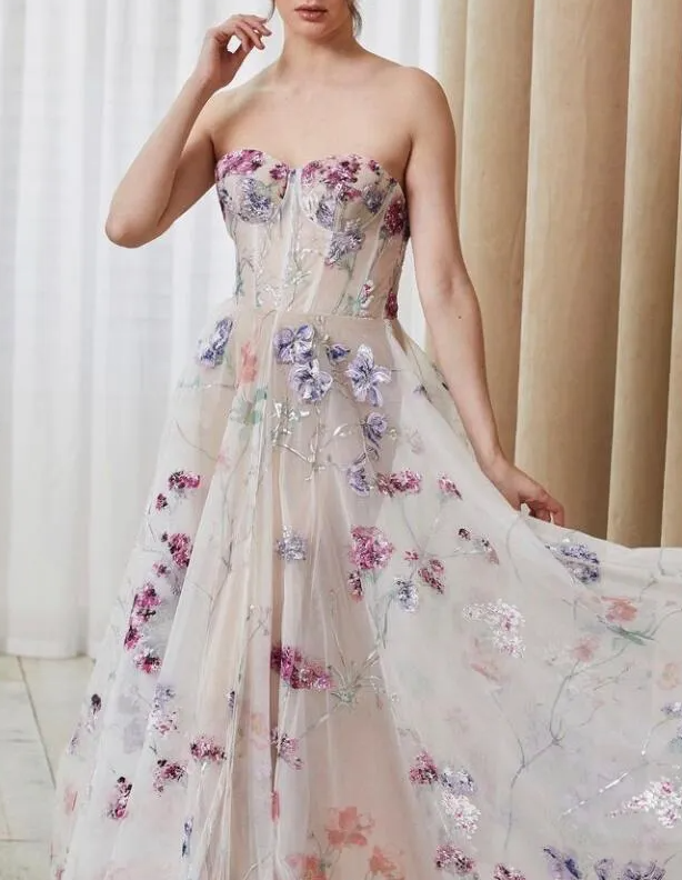 Stylish Lace Long A-Line Prom Dresses Prom Dresses
