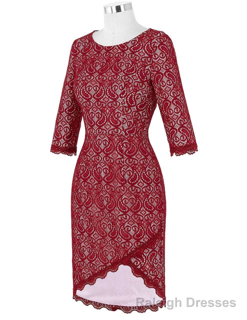 Stylish Red Lace Long Sleeve Mother of the Bride Dresses Main image