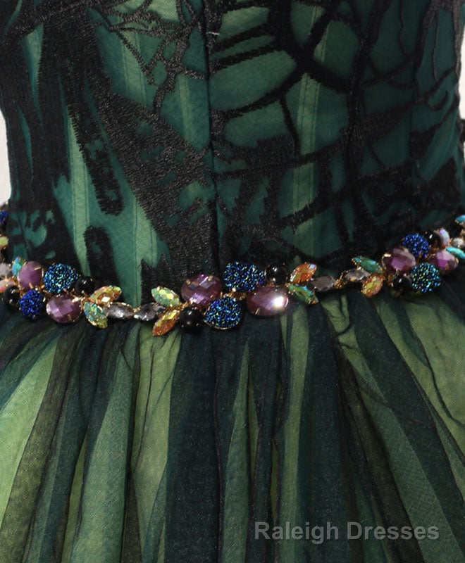 Stylish Tulle Lace Short Prom Dress, Cute Lace Prom Dress