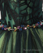 Stylish Tulle Lace Short Prom Dress, Cute Lace Evening Dress