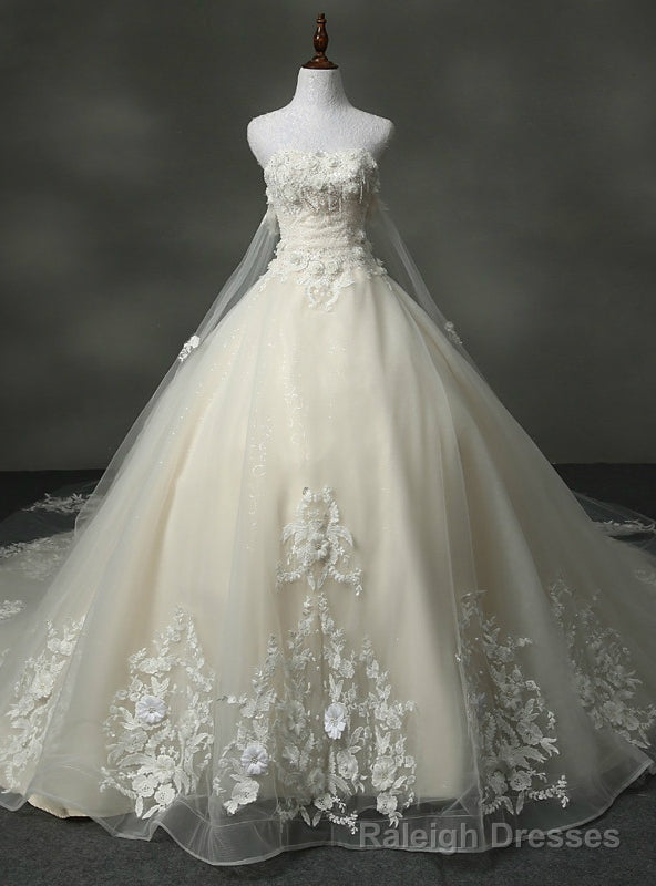Stylish Wedding Dress Sweetheart With Appliques Ball Gown Wedding Dresses Main image