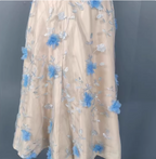 Sweet A-Line 3D Floral Embroidery Tulle Long Formal Prom Dress